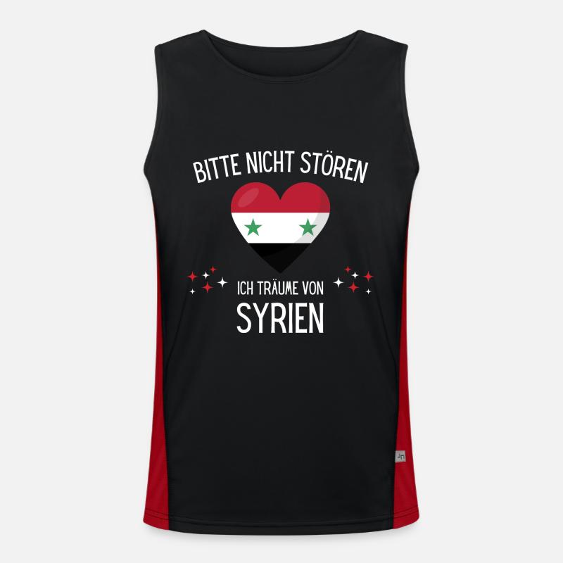 Bitte Nicht Stören Ich Träume Von Syrien Funktionelles Kontrast-Tank Top für Männer 