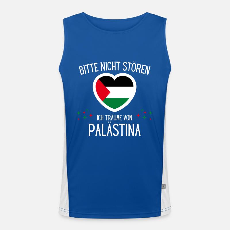 Bitte Nicht Stören Ich Träume Von Palästina Funktionelles Kontrast-Tank Top für Männer 