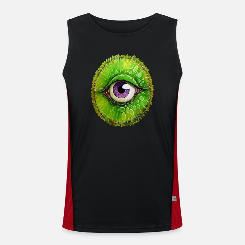 Lebendige Kiwi -Freude Funktionelles Kontrast-Tank Top für Männer 