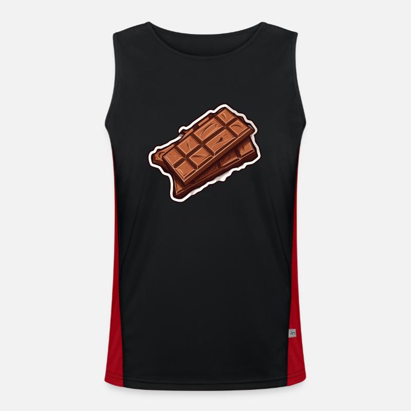 Chocolate chocolate bar Men's Functional Contrast Tank Top 