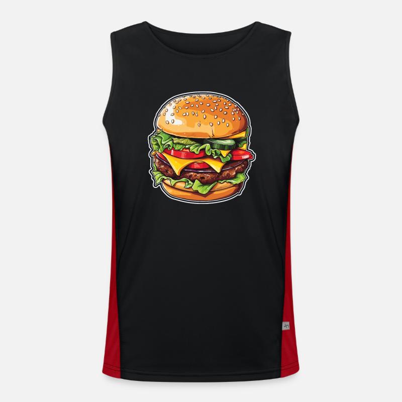 Cheeseburger Magic Men's Functional Contrast Tank Top 