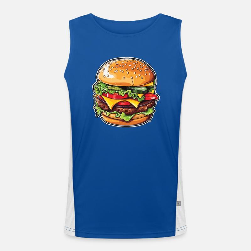 Cheeseburger Magic Men's Functional Contrast Tank Top 