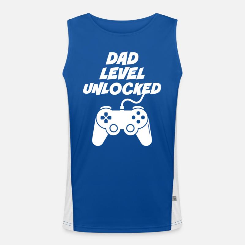 Papa-Level freigeschaltet Funktionelles Kontrast-Tank Top für Männer 