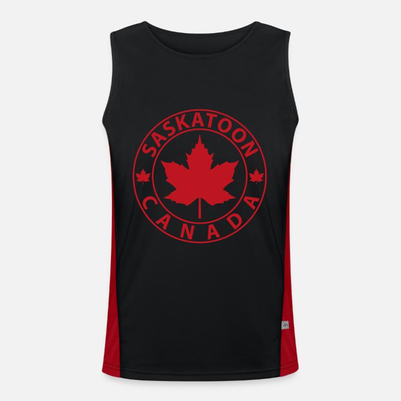 Saskatoon - Men's Functional Contrast Tank Top  - black/red