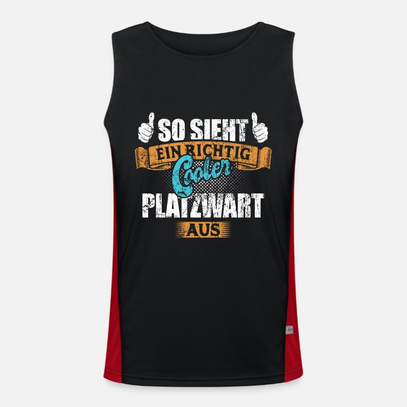 So sieht ein richtig cooler Platzwart aus Funktionelles Kontrast-Tank Top für Männer 