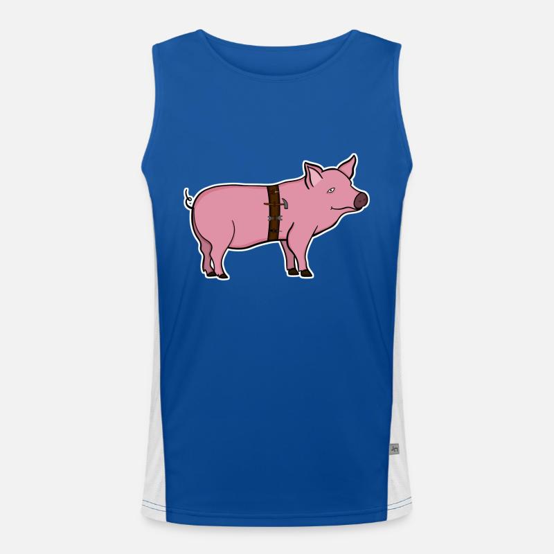PIG WORKER EMPLOYEE COLLEAGUE WORK Men's Functional Contrast Tank Top 