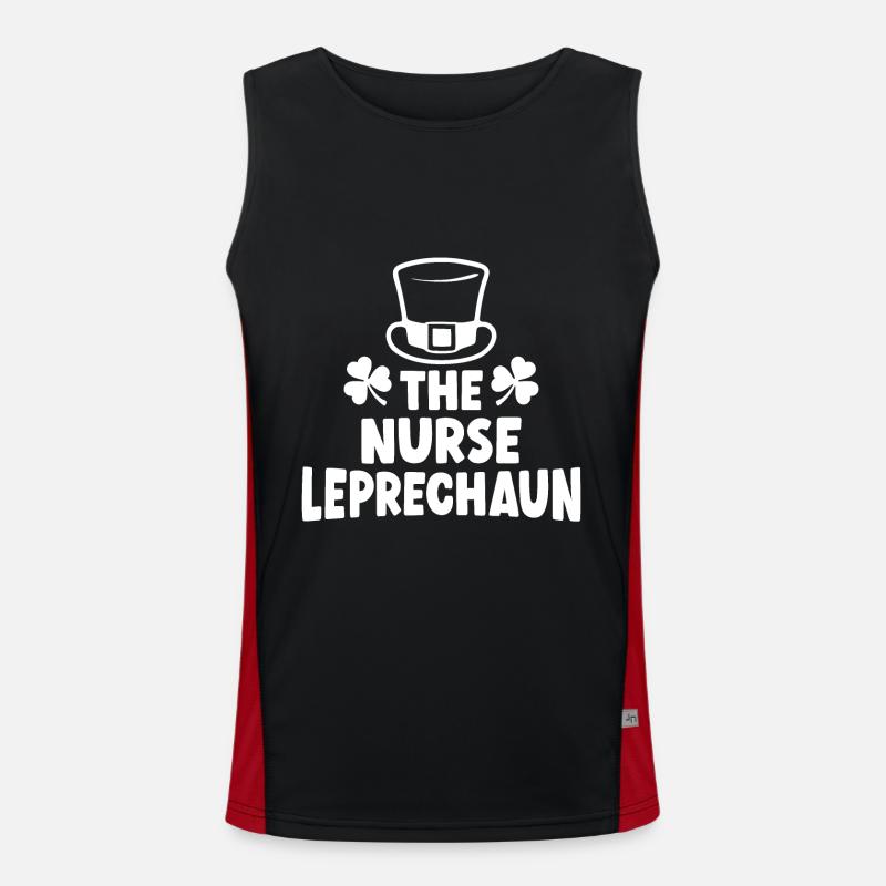 Die Krankenschwester Leprechaun Funktionelles Kontrast-Tank Top für Männer 