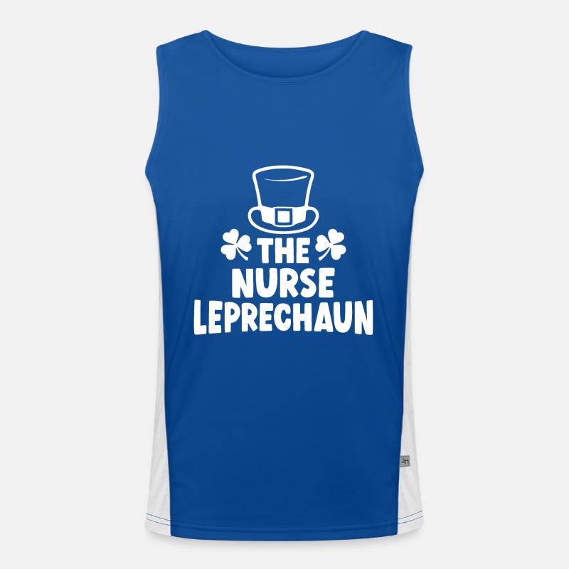 Die Krankenschwester Leprechaun Funktionelles Kontrast-Tank Top für Männer 
