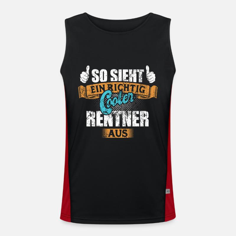 So sieht ein richtig cooler Rentner aus Funktionelles Kontrast-Tank Top für Männer 