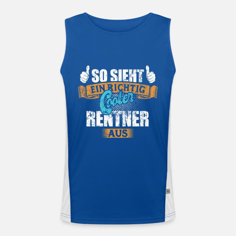 So sieht ein richtig cooler Rentner aus Funktionelles Kontrast-Tank Top für Männer 