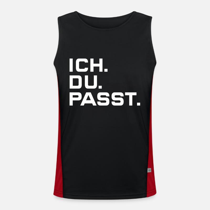 ICH DU PASST FREUNDE GEMEINSAM BEZIEHUNG PARTNER Funktionelles Kontrast-Tank Top für Männer 