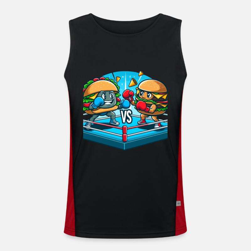 Boxen Hamburger Funktionelles Kontrast-Tank Top für Männer 