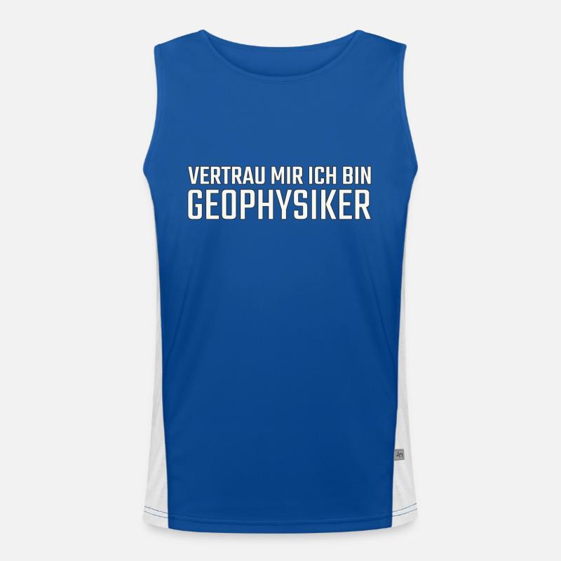 Geophysicist Trust Me Geophysics Men's Functional Contrast Tank Top 