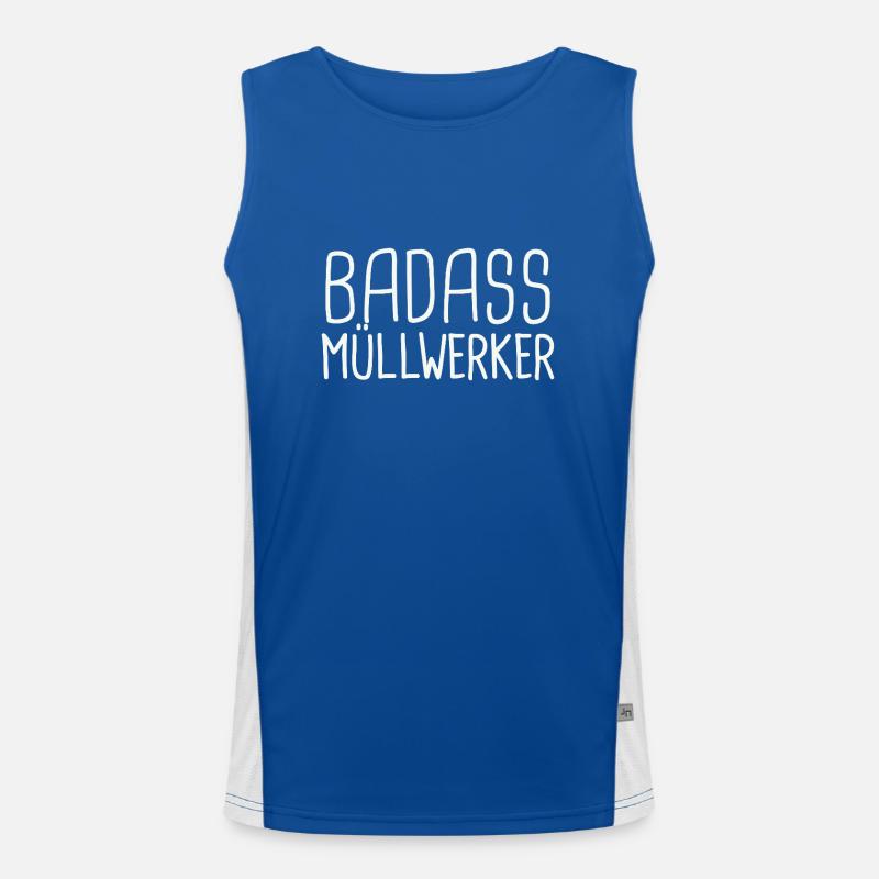 Müllwerker Badass Funktionelles Kontrast-Tank Top für Männer 