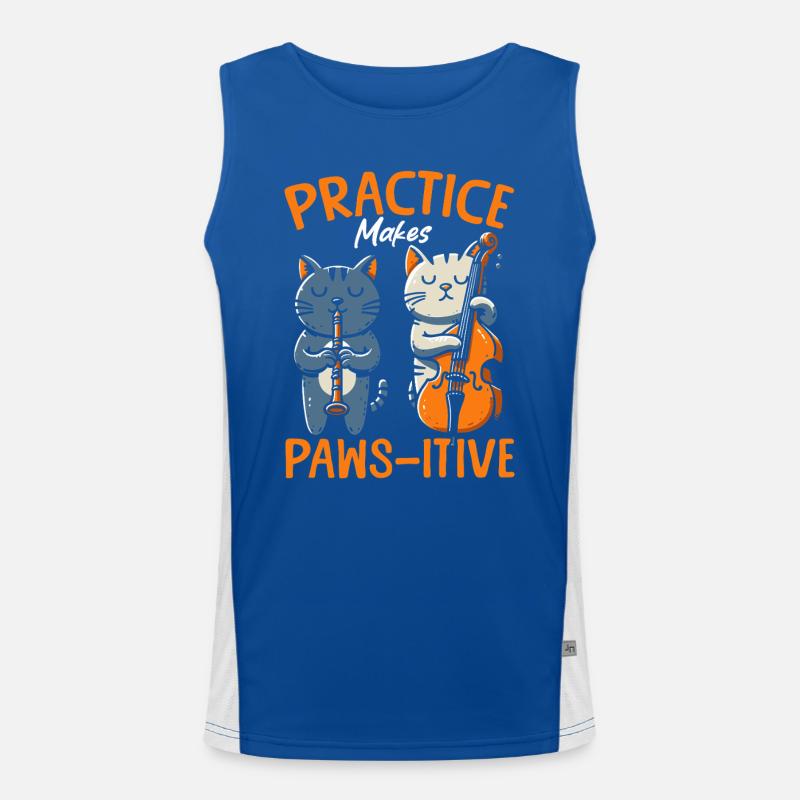 Woodwind Instruments Soprano Animals Bass Clarinet Men's Functional Contrast Tank Top 