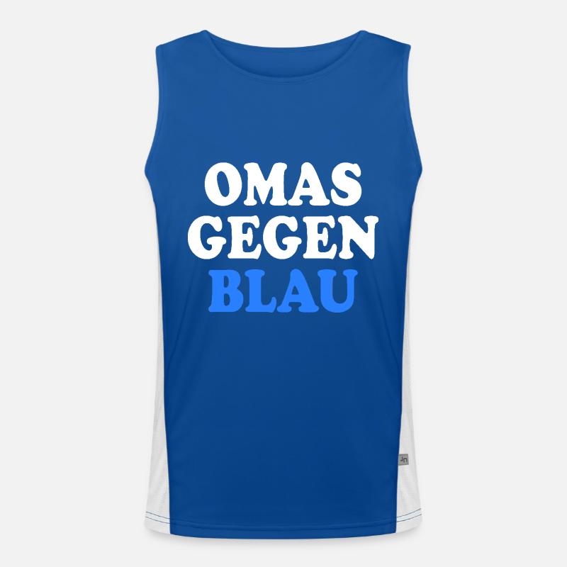 Omas gegen blau Funktionelles Kontrast-Tank Top für Männer 