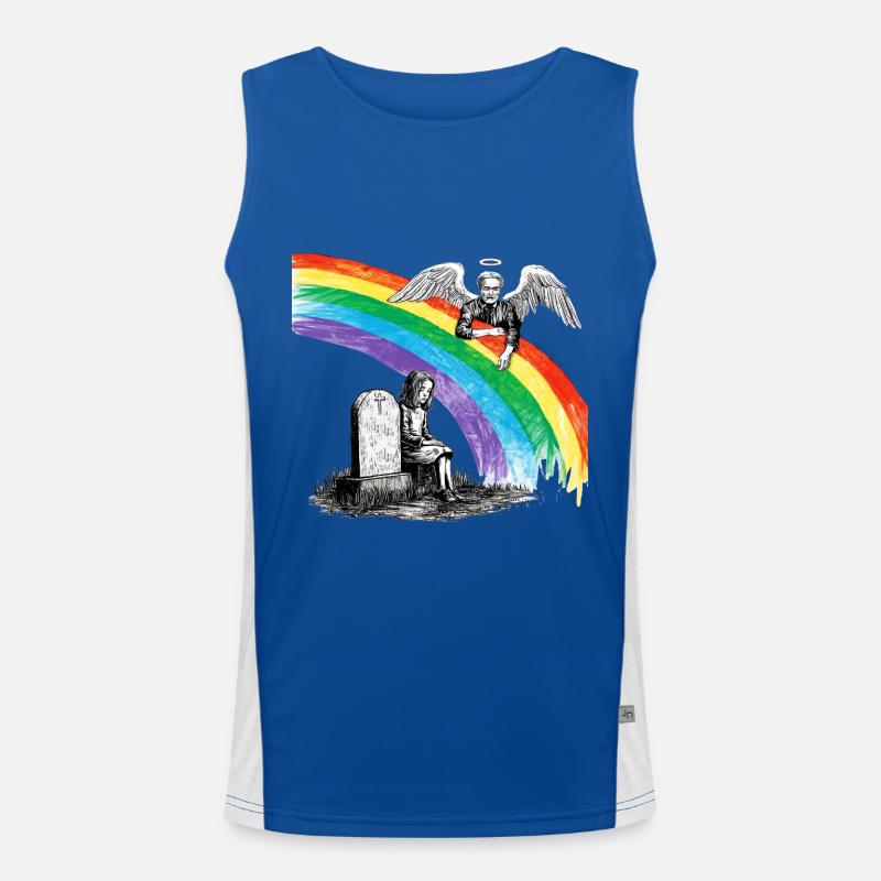 Daughter Dad Mourning Angel Men's Functional Contrast Tank Top 