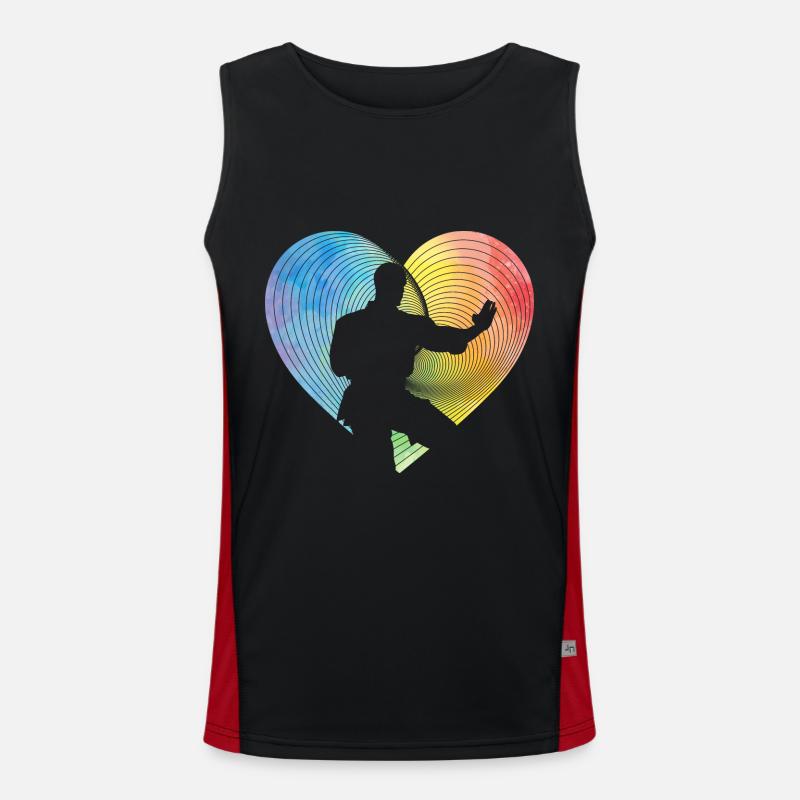 Wing Chun Funktionelles Kontrast-Tank Top für Männer 