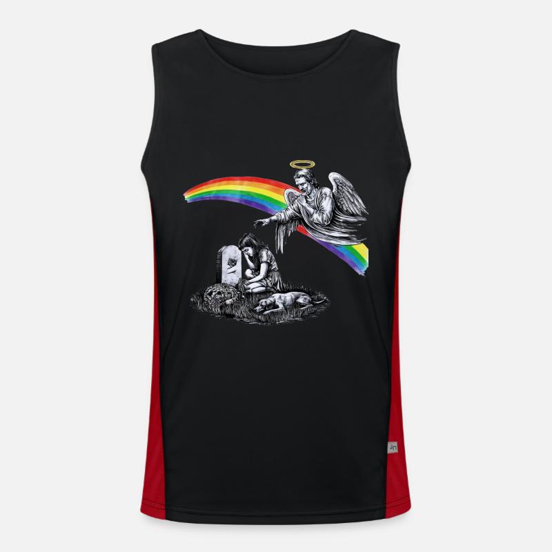 Missing Dad Mourning - Men's Functional Contrast Tank Top  - black/red