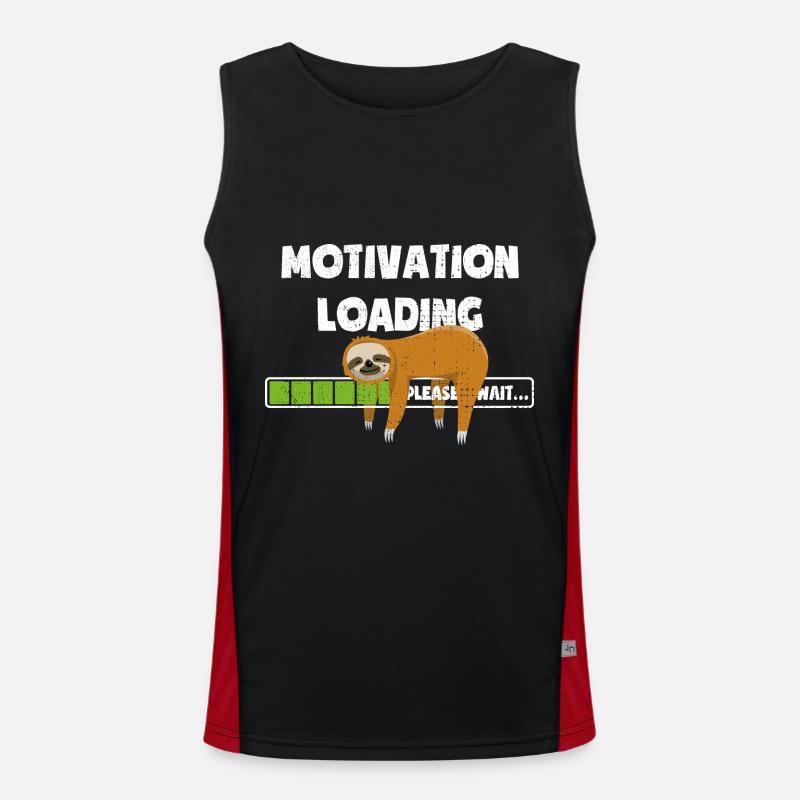 Faultier - Motivation wird geladen - bitte warten Funktionelles Kontrast-Tank Top für Männer 
