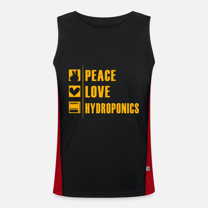 Peace Love Hydroponie Débardeur respirant contrasté Homme 
