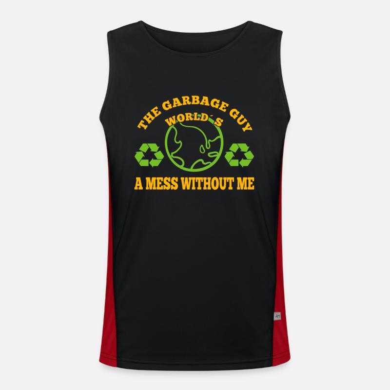 Garbage Guy Worlds A Mess Without me Garbage Man Funktionelles Kontrast-Tank Top für Männer 