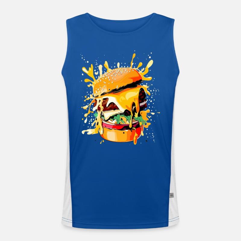 Cheeseburger Burger Lovers Débardeur respirant contrasté Homme 