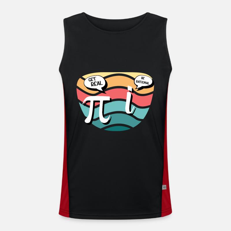 Math Humor Pi vs. Imaginary Number Men's Functional Contrast Tank Top 