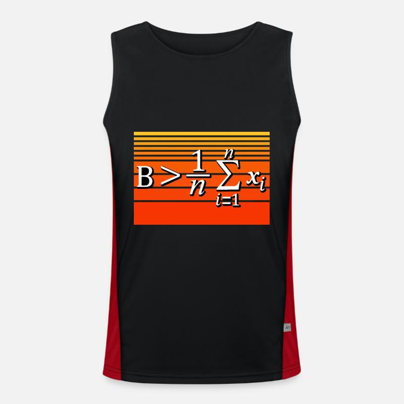 Math Pun – Be Greater Than Average Men's Functional Contrast Tank Top 