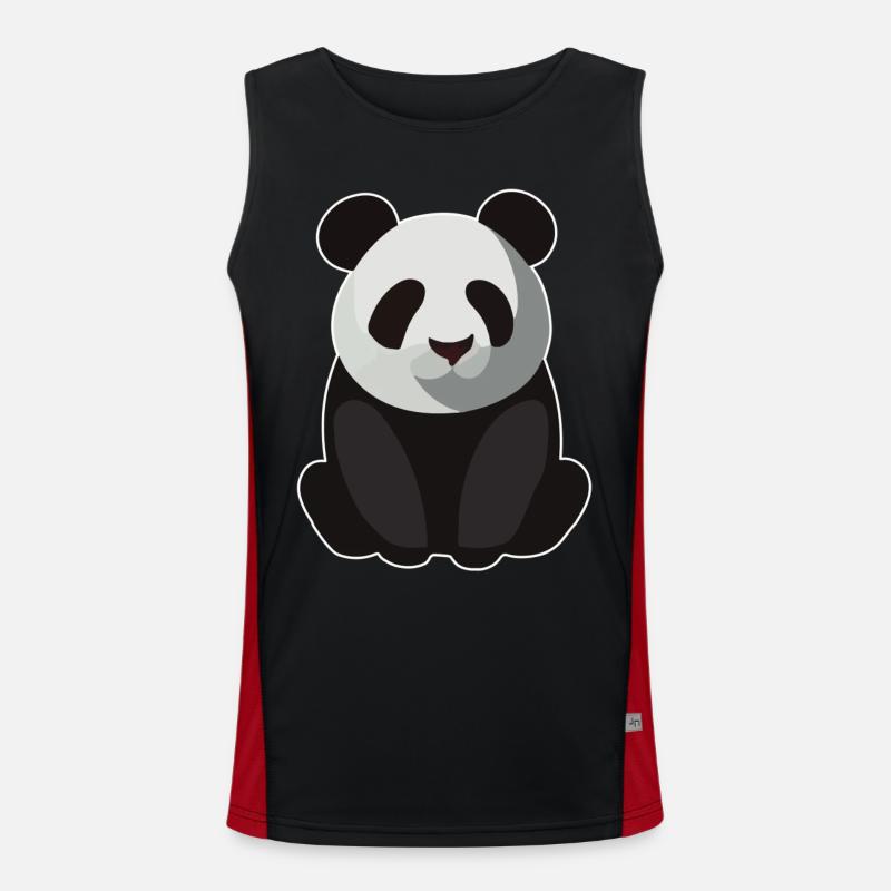 BABY PANDA SITTING Men's Functional Contrast Tank Top 