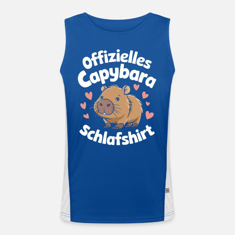 Capybara Wasserschwein Nagetier Tier Funktionelles Kontrast-Tank Top für Männer 