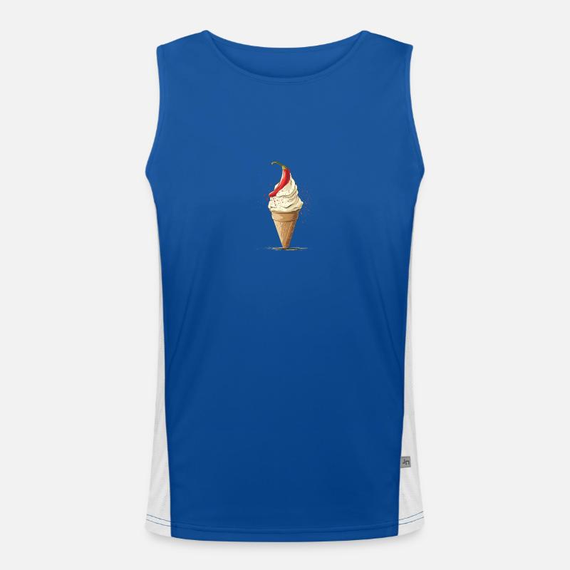 CREME GLACE ETE SOLEIL VACANCE PLAGE Débardeur respirant contrasté Homme 