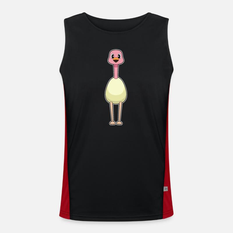 Flamingo Egg - Men's Functional Contrast Tank Top  - black/red