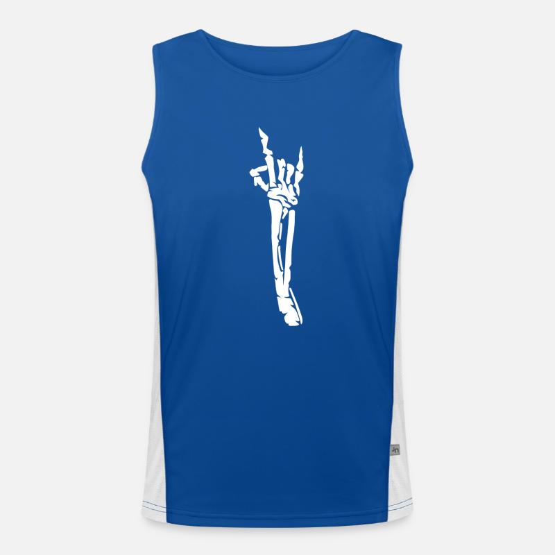 Devil's Horn Skeleton Men's Functional Contrast Tank Top 