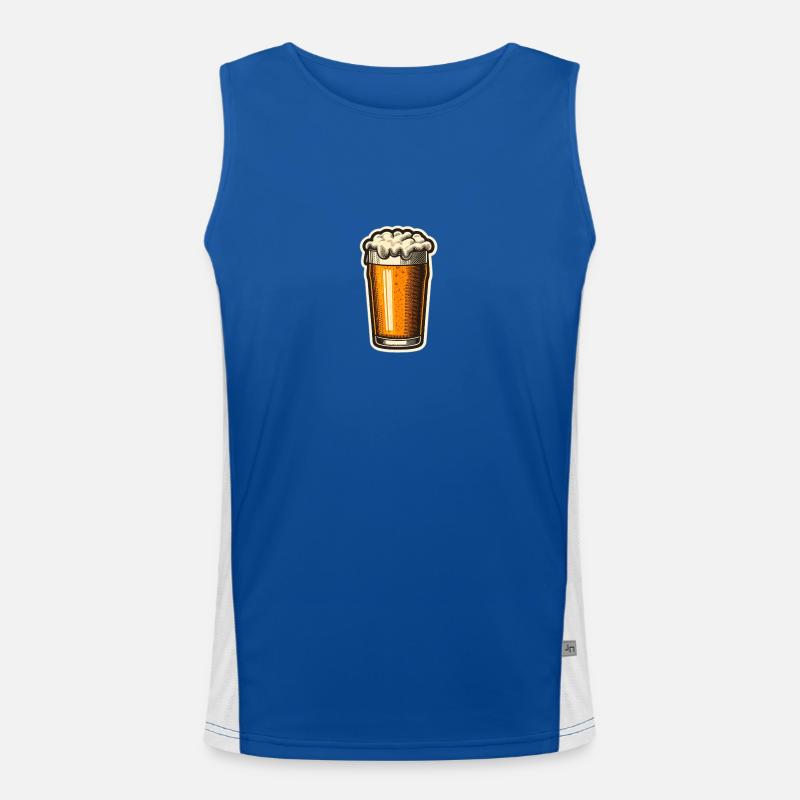 Beer Pint Funktionelles Kontrast-Tank Top für Männer 