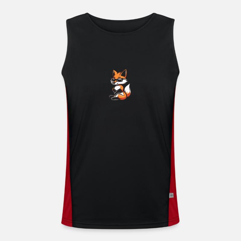 Fox Cool Comic - Men's Functional Contrast Tank Top  - black/red