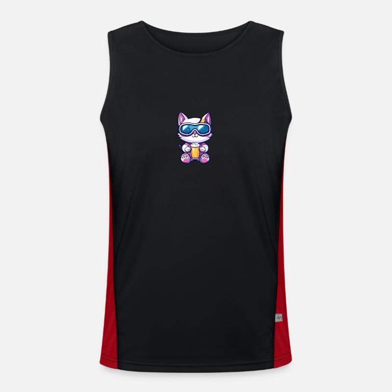 Cat Après-Ski Beer Men's Functional Contrast Tank Top 