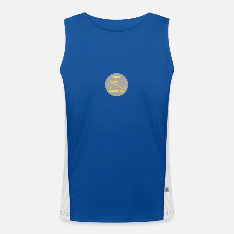First Trombones Funktionelles Kontrast-Tank Top für Männer 