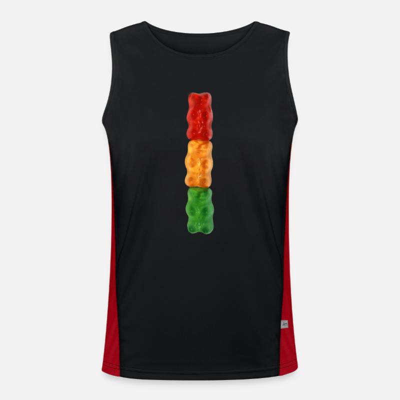 Gummibärchen Totem Funktionelles Kontrast-Tank Top für Männer 