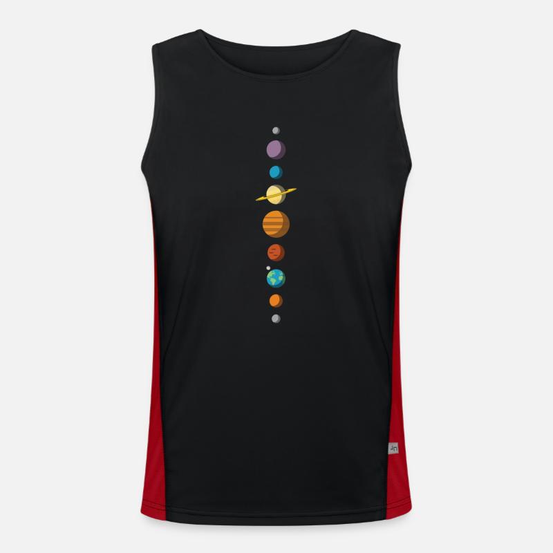 Sonnensystem Funktionelles Kontrast-Tank Top für Männer 