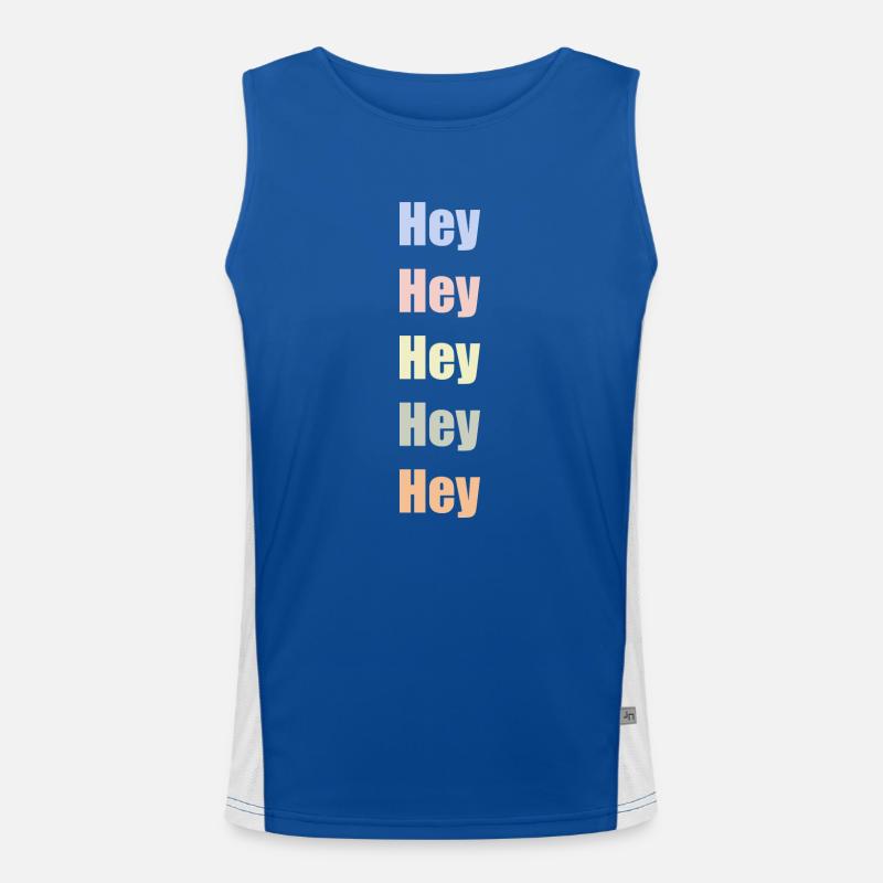 Hey Hey Hey Hello Men's Functional Contrast Tank Top 