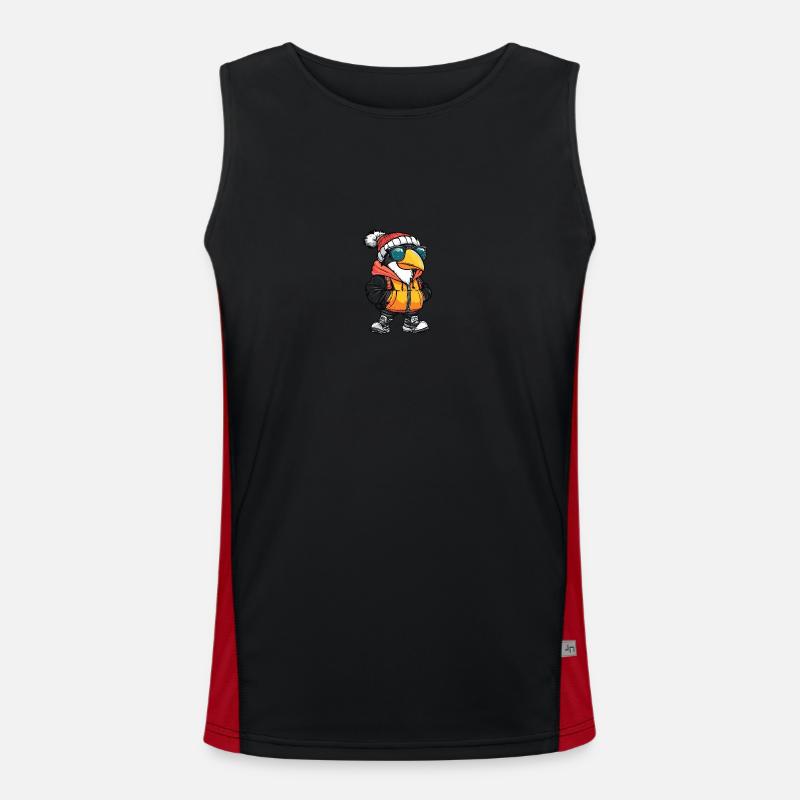 Toucan Bird Winter Men's Functional Contrast Tank Top 
