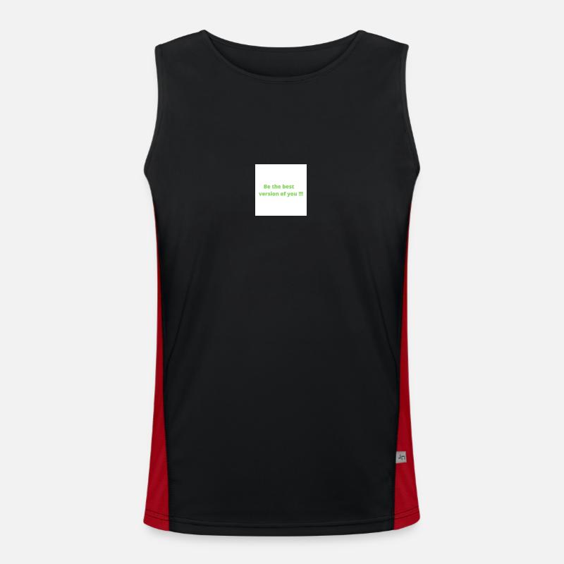 Sei die beste Version von dir Funktionelles Kontrast-Tank Top für Männer 
