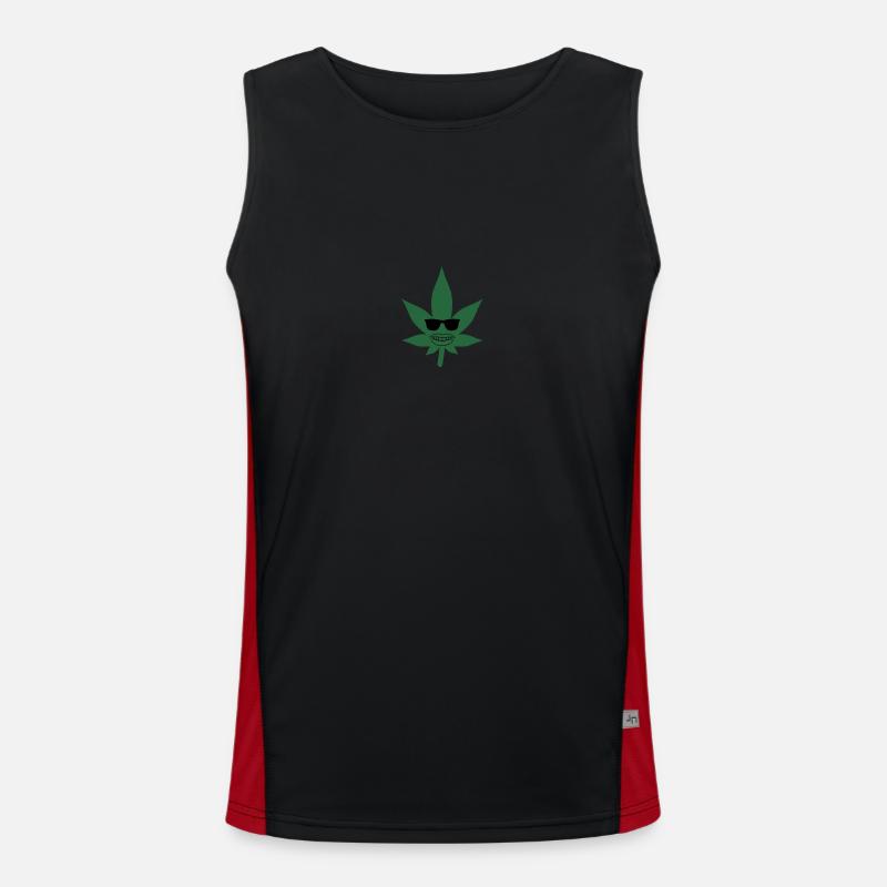 Hemp Leaf Men's Functional Contrast Tank Top 