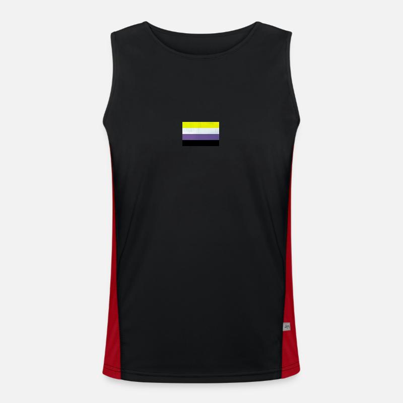 Nonbinary Pride Flag Men's Functional Contrast Tank Top 