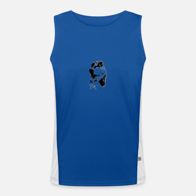 Smooth-haired dachshund Men's Functional Contrast Tank Top 