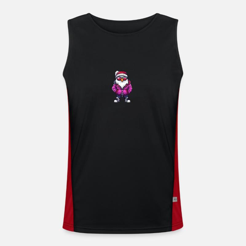 Eagle Winter Comic - Men's Functional Contrast Tank Top  - black/red