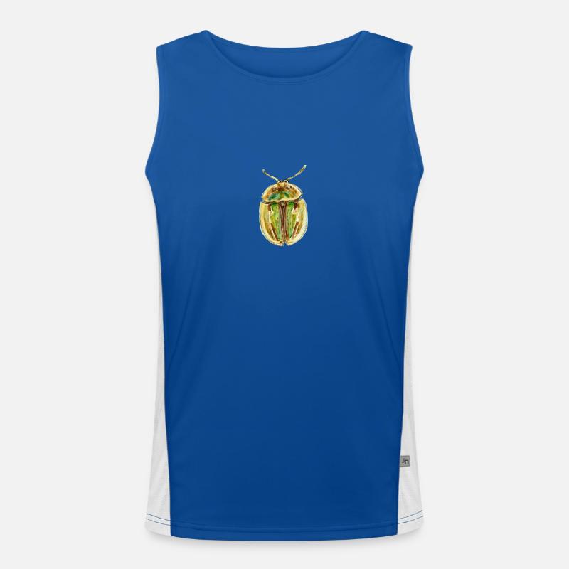 goldgestreifter Schildkäfer Funktionelles Kontrast-Tank Top für Männer 