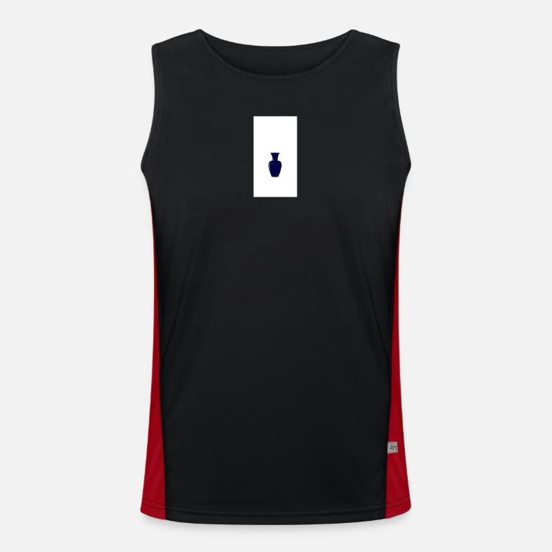 Mitternachtsblaue Vasen-Silhouette Funktionelles Kontrast-Tank Top für Männer 