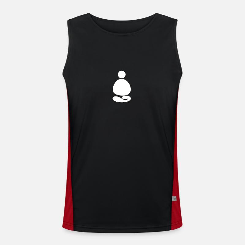 STONE Meditation Funktionelles Kontrast-Tank Top für Männer 